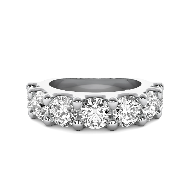 FLAT SHANK U-PRONG WEDDING BAND