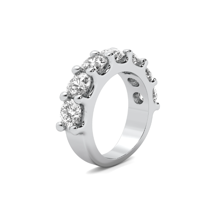 FLAT SHANK U-PRONG WEDDING BAND
