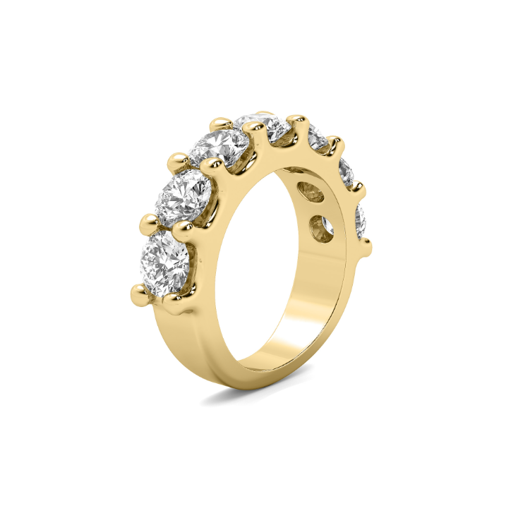 FLAT SHANK U-PRONG WEDDING BAND