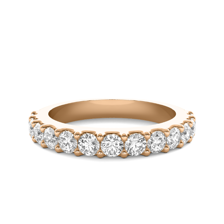 FLAT SHANK U-PRONG WEDDING BAND