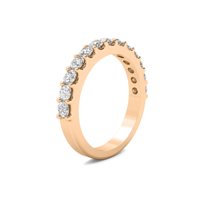 FLAT SHANK U-PRONG WEDDING BAND