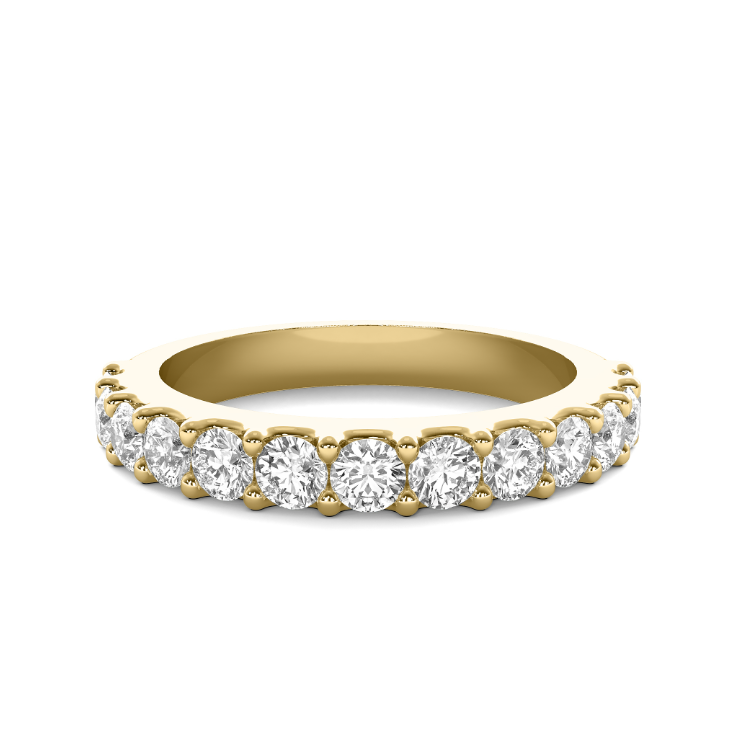 FLAT SHANK U-PRONG WEDDING BAND