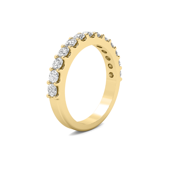 FLAT SHANK U-PRONG WEDDING BAND